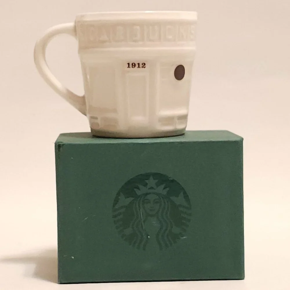 Starbucks Coffee Espresso Demitasse Cup 1912 Pikes Peak Storefront Mug 3 oz New - Picture 2 of 4